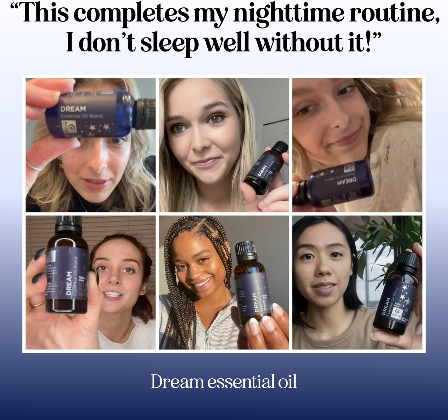 Sleep Essential Oil Blend for Diffuser - Dream Essential Oils for Diffusers Aromatherapy and Relaxation with Clary Sage Ylang-Ylang Roman Chamomile and Lavender Essential Oils for Sleep Time Support