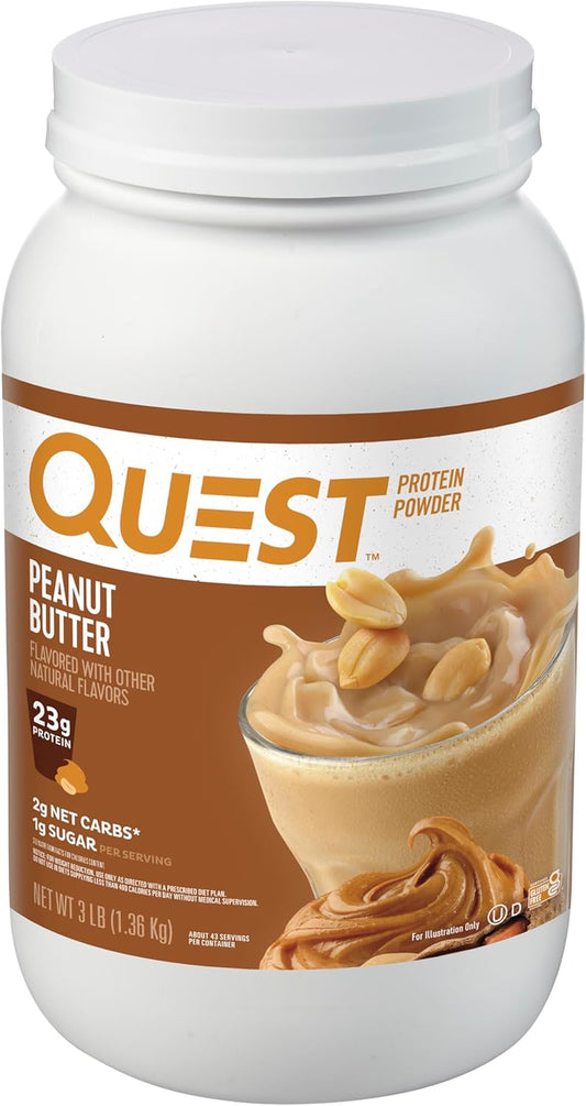 Nutrition Peanut Butter Protein Powder, 23G Protein, 1G Sugar, Low Carb, Gluten Free, 3 Pound, 43 Servings
