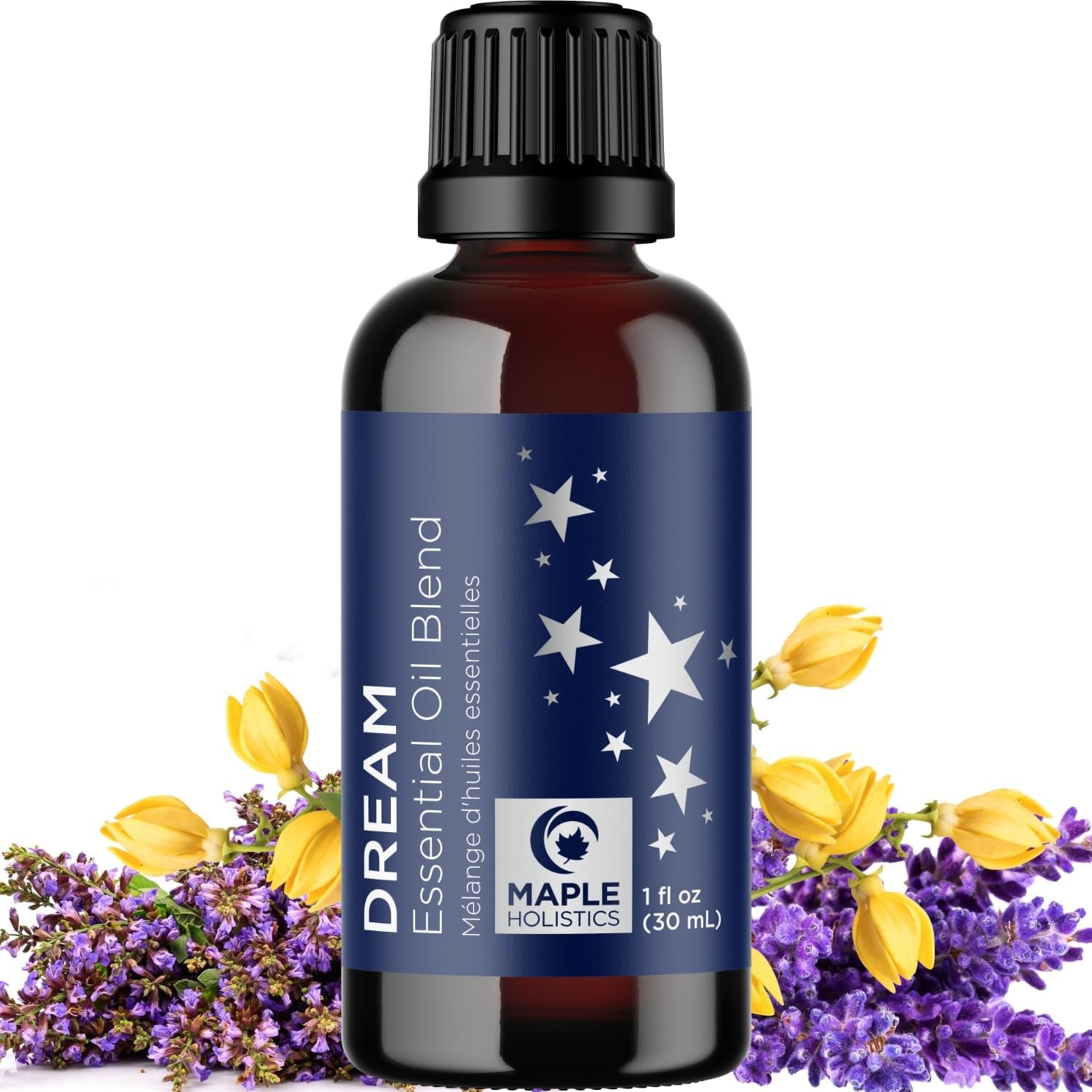 Sleep Essential Oil Blend for Diffuser - Dream Essential Oils for Diffusers Aromatherapy and Relaxation with Clary Sage Ylang-Ylang Roman Chamomile and Lavender Essential Oils for Sleep Time Support
