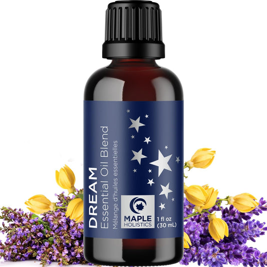 Sleep Essential Oil Blend for Diffuser - Dream Essential Oils for Diffusers Aromatherapy and Relaxation with Clary Sage Ylang-Ylang Roman Chamomile and Lavender Essential Oils for Sleep Time Support