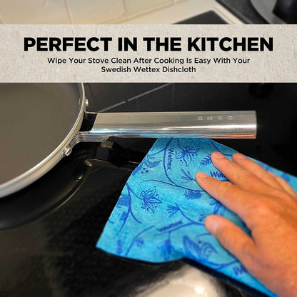 the Original 10 Pack Swedish Dishcloth for Kitchen - Eco Friendly Reusable Paper Towels - Assorted Dish Cloths for Washing Dishes